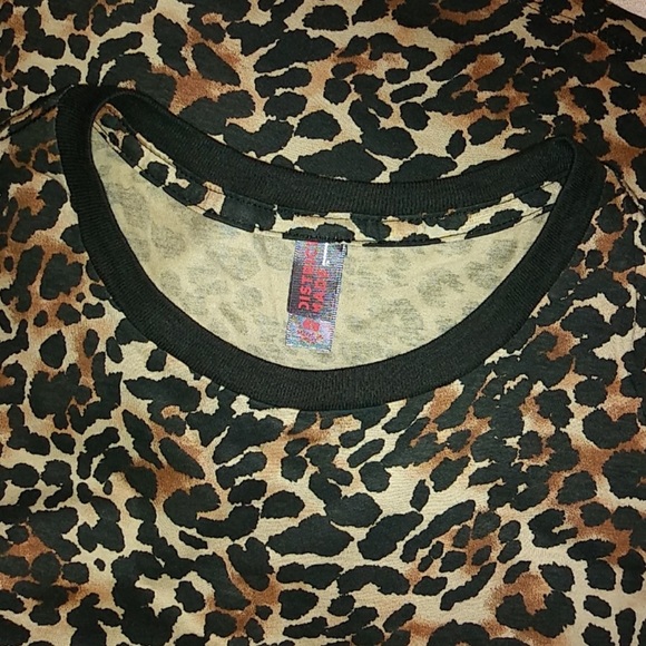 District Made NWOT Woman’s Sexy Comfy Animal Print Leopard Cotton Flare Sz M - Picture 8 of 12